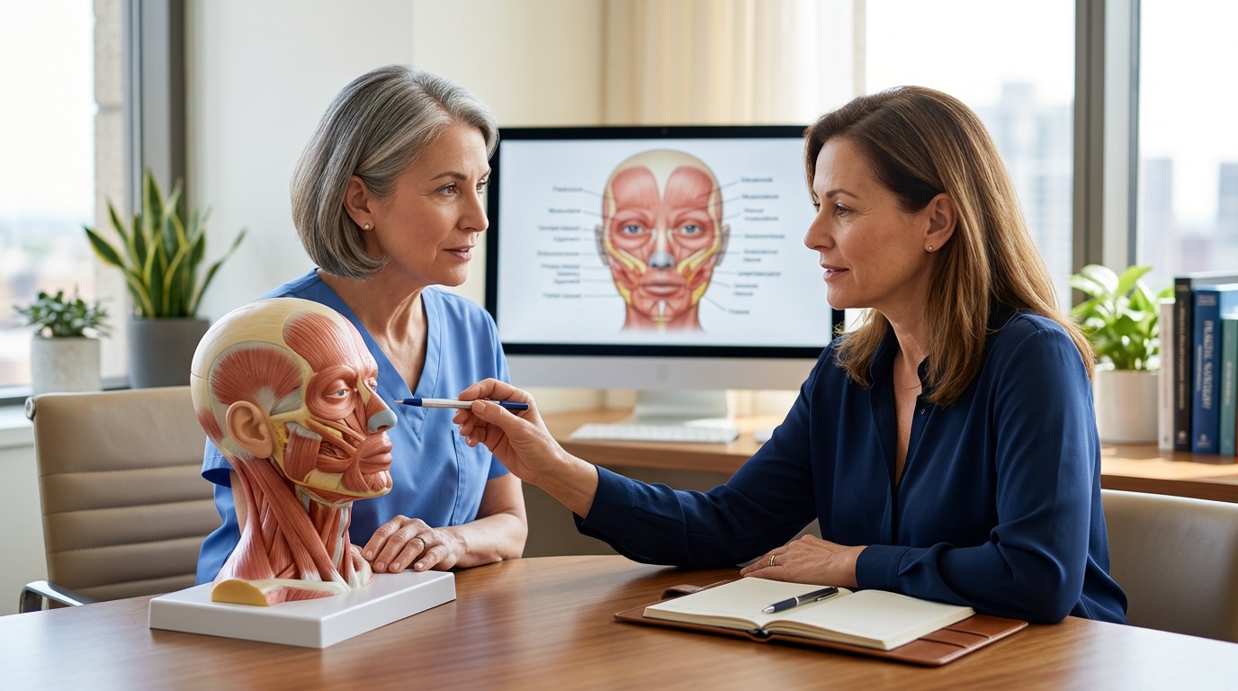 Consultation for deep plane facelift surgery with a qualified surgeon