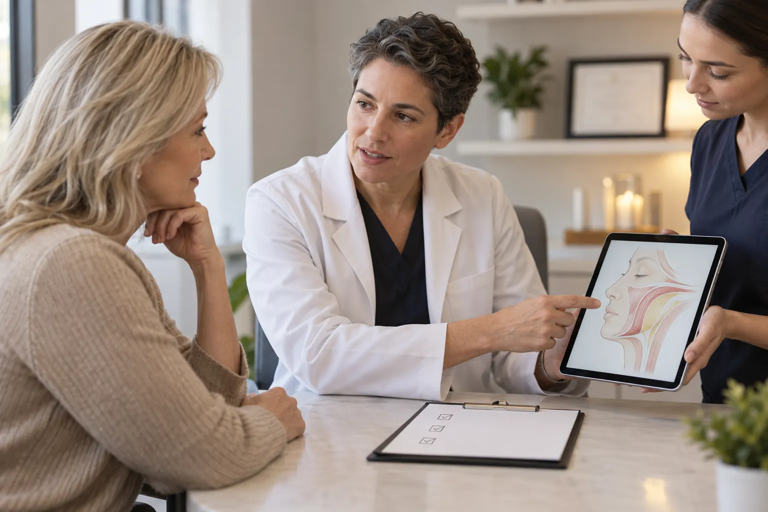 Checklist for choosing a qualified deep plane facelift surgeon, featuring Dr. Mark Albert