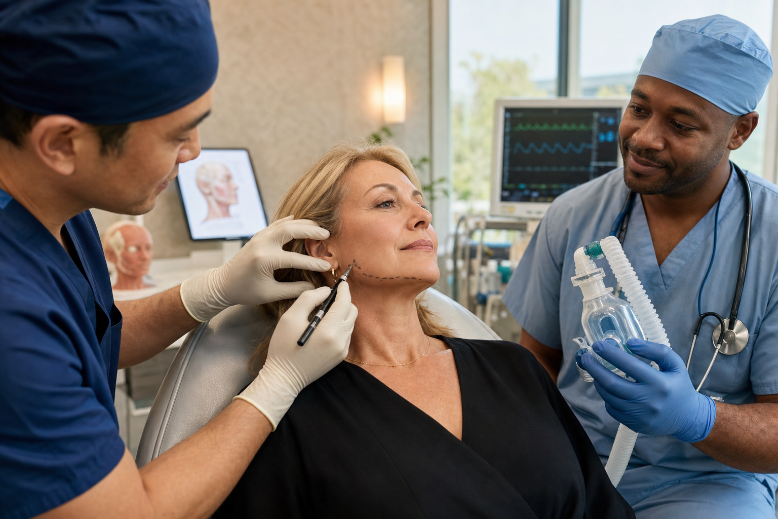 mini facelift anesthesia