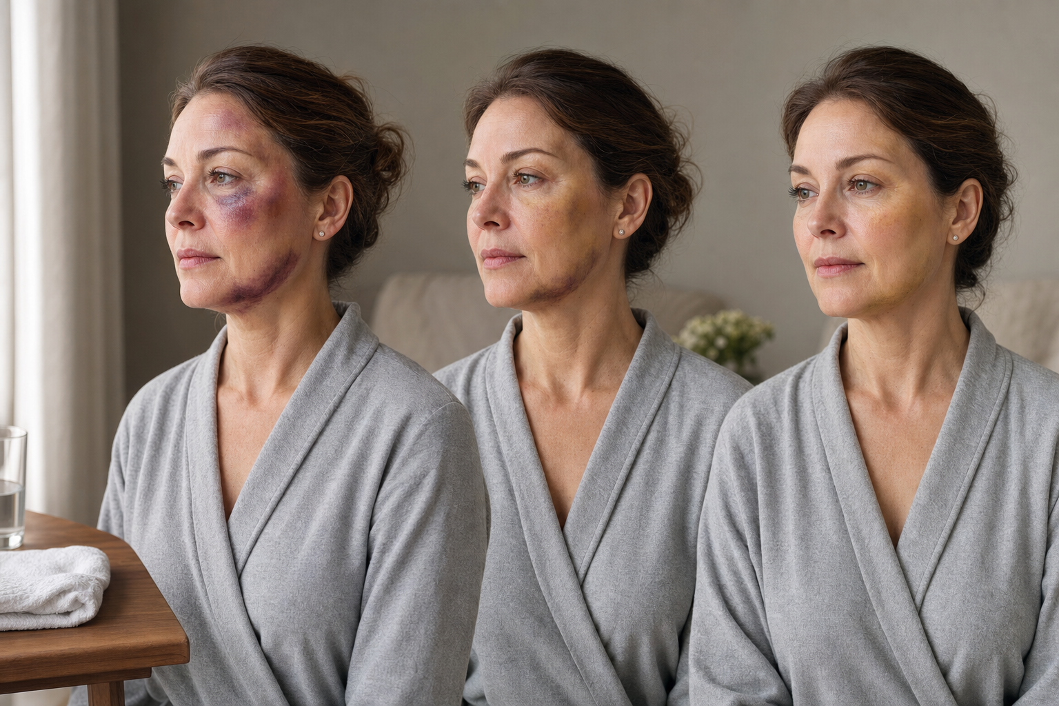mini facelift bruising